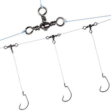 Load image into Gallery viewer, 3 Way Cross-Line Barrel Fishing Swivels Set - 120PCS Brass T-Shape Triple Swivel Connector Fast Rolling Swivels Tackle Accessories Test 30-90 lbs