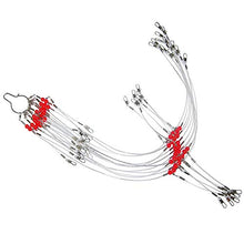 Load image into Gallery viewer, Shaddock Fishing 12pcs/Bags White Nylon Fishing Wire Leader Rigs Trace with Swivels,Snaps,Beads, Arms Fishing Lures Tackle Leader Rigging (21.7inch wirh 2 Arms)