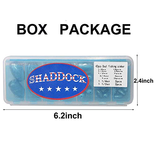 Shaddock Fishing 42pcs/Box Egg Fishing Rig Sinker Lead Weight Kit Saltwater Fishing  Weights Total 18.6OZ In A Handy Box - AliExpress
