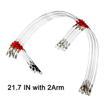 Load image into Gallery viewer, Shaddock Fishing 12pcs/Bags White Nylon Fishing Wire Leader Rigs Trace with Swivels,Snaps,Beads, Arms Fishing Lures Tackle Leader Rigging (21.7inch wirh 2 Arms)