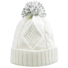 Load image into Gallery viewer, Hat Glove Scarf Set Women, 3 in 1 Beanie Hat and Scarf Winter Set Knit Warm Winter Gift Set for Women Girls (Cream)