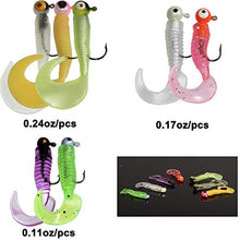 Load image into Gallery viewer, Shaddock Fishing 17 Piece 7 Colors Soft Jig Heads Hooks Kit