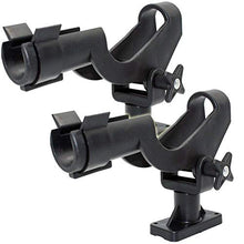 Load image into Gallery viewer, Shaddock Fishing Power Lock Rod Holder with 2 Side Mounts Adjustable Boat Fishing Rod Racks (2PCS 05# Multi-Positional Mounting)
