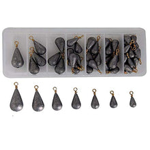 Load image into Gallery viewer, Shaddock Fishing 54pcs/Box Assorted Bell/Bass Casting Sinkers Weights Kit Saltwater Fishing Weights-Total 13OZ in A Handy Box