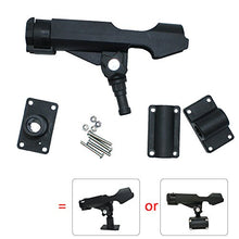 Load image into Gallery viewer, Shaddock Fishing Power Lock Rod Holder with 2 Side Mounts Adjustable Boat Fishing Rod Racks (2PCS 04# Multi-Positional Mounting)