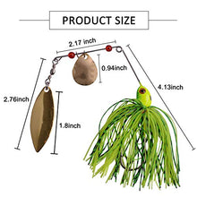 Load image into Gallery viewer, Fishing Spinner Baits Kit - Hard Spinner Lures Multicolor Buzzbait Swimbaits Pike Bass Jig 0.64oz (6pcs Spinner Baits)