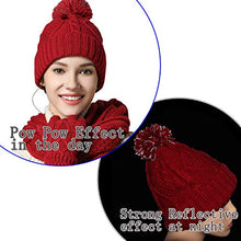 Load image into Gallery viewer, Hat Glove Scarf Set Women, 3 in 1 Beanie Hat and Scarf Winter Set Knit Warm Winter Gift Set for Women Girls (Carmine)