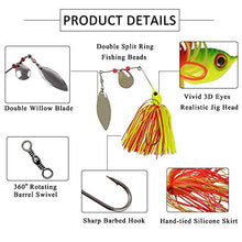 Load image into Gallery viewer, Fishing Spinner Baits Kit - Hard Spinner Lures Multicolor Buzzbait Swimbaits Pike Bass Jig 0.64oz (9pcs Spinner Baits)