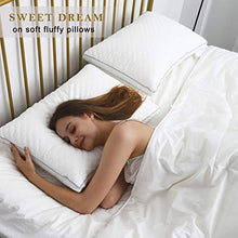 Load image into Gallery viewer, Gusseted Bed Pillow for Sleeping,Cotton Hotel Pillow Queen Pillows Set of 2 Polyester Pillows for Side Sleepers, Fluffy and Soft(Queen,20" x 30")