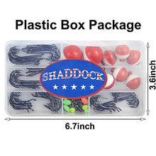 Load image into Gallery viewer, Fishing Tackle Kit 160 Pieces Octopus Hooks Baitholder Hooks Sinkers Bobbers Swivels Beads in a Plastic Case