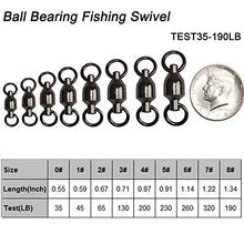 Load image into Gallery viewer, Shaddock Fishing 25 Pack 100% Copper 35lb-390lb High Strength Fishing Ball Bearing Swivels Fish Swivel Connectors with Strong Solid Welded Rings (Size 5 (230lb) 25 Pack)