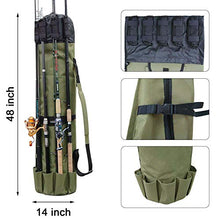 Load image into Gallery viewer, Fishing Bag Fishing Rod Reel Case Carrier Holder Fishing Pole Storage Bags Fishing Gear Organizer Travel Carry Case Bag by Shaddock