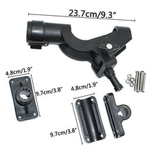 Load image into Gallery viewer, Shaddock Fishing Power Lock Rod Holder with 2 Side Mounts Adjustable Boat Fishing Rod Racks (1PC 05# Multi-Positional Mounting)