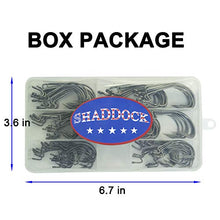 Load image into Gallery viewer, Bass Fishing Worm Hooks Set, 120pcs 3X Offset Fishing Hooks Bass High Carbon Steel Worm Bait Hooks Jig Fish Hooks for Bass Trout Saltwater Freshwater Fishing Tackle Accessories