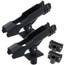 Load image into Gallery viewer, Shaddock Fishing Power Lock Rod Holder with 2 Side Mounts Adjustable Boat Fishing Rod Racks (2PCS 04# Multi-Positional Mounting)
