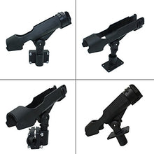 Load image into Gallery viewer, Shaddock Fishing Power Lock Rod Holder with 2 Side Mounts Adjustable Boat Fishing Rod Racks (2PCS 04# Multi-Positional Mounting)
