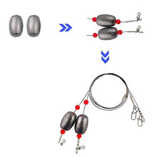 Load image into Gallery viewer, Assorted Egg Sinker Weights Kit - Assorted Sizes Saltwater Fishing Weights-Total 18.6OZ 42pcs Worm/Bell/Bass Casting Hollow Egg Sinkers Weights Kit
