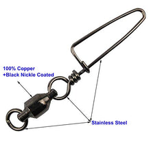 Load image into Gallery viewer, Easy Catch 30 Pack 8# High-Strength Fishing Ball Bearing Swivel with Coastlock Snap, Strong Welded Ring
