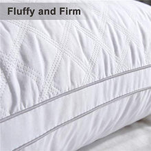 Load image into Gallery viewer, Gusseted Bed Pillow for Sleeping,Cotton Hotel Pillow Queen Pillows Set of 2 Polyester Pillows for Side Sleepers, Fluffy and Soft(Queen,20&quot; x 30&quot;)
