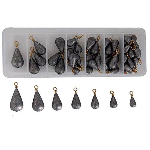 Shaddock Fishing 54pcs/Box Assorted Bell/Bass Casting Sinkers Weights –  lenjooy