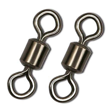 Load image into Gallery viewer, Shaddock Fishing 500pcs/box Size 2 4 6 8 10 Fishing Rolling Swivel High-Strength Stainless Steel Rolling Barrel Swivel Fishing Tackle-30Lb to 97 Lb
