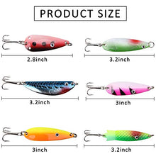 Load image into Gallery viewer, Shaddock Fishing Spoons Metal Lures, 30pcs Colorful Casting Fishing Spinner Baits Trout Trolling Spoon Fishing Lures Sharp Treble Hooks Tackle Kit
