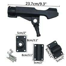 Load image into Gallery viewer, Shaddock Fishing Power Lock Rod Holder with 2 Side Mounts Adjustable Boat Fishing Rod Racks (2PCS 04# Multi-Positional Mounting)
