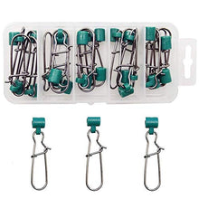 Load image into Gallery viewer, Heavy Duty Sinker Slides Duo Lock Snaps 25pcs/Box High-Strength Fishing Line Sinker Slider Swivel Snap Tackle Box Kit -Test: 220LB
