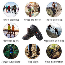 Load image into Gallery viewer, Shaddock Fishing Ice Cleats for Shoes and Boots, Ice Snow Traction Cleats Crampons for Men Women Kids Winter Walking on Ice and Snow Anti Slip Overshoe Stretch Footwear (Size XL)
