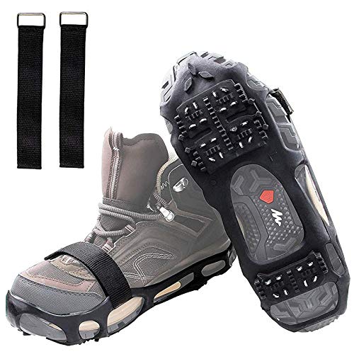 Shaddock Fishing Ice Cleats for Shoes and Boots, Ice Snow Traction Cleats Crampons for Men Women Kids Winter Walking on Ice and Snow Anti Slip