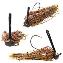Load image into Gallery viewer, Bass Weedless Football Jig - 6pcs Flipping Jig Silicon Rubber Skirt for Bass Artificial Baits Fishing Lure Kit 1/4oz-3/8oz
