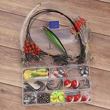 Load image into Gallery viewer, Saltwater Surf Fishing Tackle Kit -138pcs Leader Rigs Saltwater Lures Spoon Sinker Weights Floats Hooks Swivel Beach Fishing Gear

